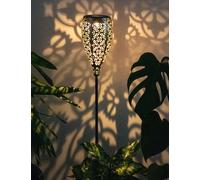 Lampe Solaire Extérieur Spots à Encastrer Jardin Pointe Batterie Or Noir LED H