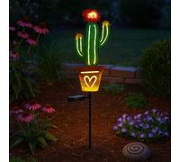 Lampe Solaire Extérieure Ampoule à Enficher LED Cactus Lumière de Décoration