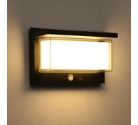 Lampe Solaire Extérieure avec Détecteur de Mouvement Vankarr IP65 3000K blanc chaud Allumage/Extinction Auto, Étanche pour Jardin, Terrasse, Couloir et Allées