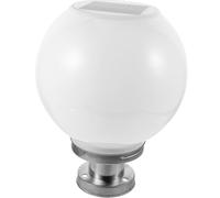 Lampe Solaire Extérieure Boule pour Poteau, Blanche, Plastique, Étanche