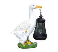 Lampe Solaire Extérieure - Canard Décoratif en Résine - Figurine avec Panneau Énergétique - Étanche pour Pelouse, Cour, Massif, Balcon, Ambiance