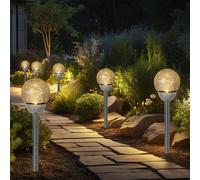 Lampe Solaire Extérieure de Jardin LED Calcin Spots à Encastrer Terrasses 6x