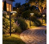 Lampe Solaire Extérieure LED Sur et Sous, IP44, Anthracite, H 45 cm, 3er Set