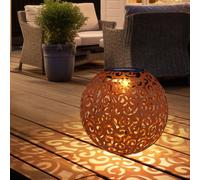 Lampe Solaire Extérieure Lumière de Jardin Intempéries Pointe Rouille LED H 40cm