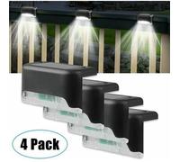 Lampe solaire extérieure - Pack de 4 - Blanc chaud - Étanche - Allumage automatique