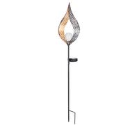 Lampe solaire Flamme jardin Bâton solaire pour extérieur Décoration solaire de jardin pour extérieur, avec piquet de terre et effet lumineux, 1x LED blanc chaud, H 90 cm