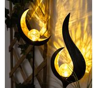 Lampe Solaire Flamme Jardin Solarstab Déco pour Extérieur En Lune Design