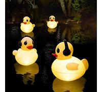 Lampe Solaire Flottante pour Piscines, Lumière Piscine Étanche Flotante de 42cm, Lumiere Piscine LED Canard Embrasé, Lumière Solaire Bassin Gonflables pour Piscines, Étang, Jardin-1 Pièce
