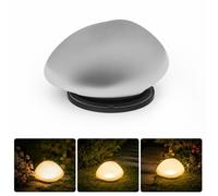 Lampe solaire galet - LED blanc/chaud/couleur, IP44, 6-8 h - Jardin, allée, terrasse - Sans câble