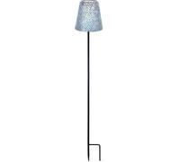 Lampe solaire - GARDEN ID Argent - Ø12 h70 cm - Autonomie 6-8h - Pied stabilisateur - Bouton on/off - Pile AAA.