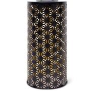 Lampe solaire - GARDEN ID Colonne - Or-Noir Ø15 H30 cm - 6 à 8h lumière - Bouton marche/arrêt - Batterie rechargeable AAA.