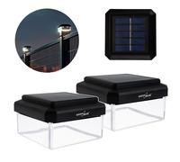 Lampe solaire GB128 WW sur poteau - lot de 2, 8 LED, 3200 K