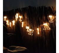Guirlande lumineuse solaire 20x LED Lampe lettres jardin extérieur Deko lampe clignotante permant, ABC, L 390 cm