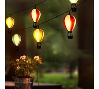 Lampe Solaire Guirlande Lumineuse Lampe D'Extérieur Montgolfière 9x LED Pointe L
