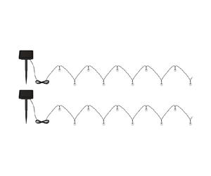 Lampe solaire guirlande lumineuse noire lumière extérieure LED lampe décorative lampe de terrasse, boules batterie résistante aux intempéries 6-8m, 40x boules LED 2700K blanc chaud, DxL 1,8x280 cm