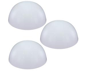 Lampe solaire hémisphère boule lumineuse solaire extérieur décoration jardin hémisphère, blanc, ampoules LED, D 20 cm, lot de 3