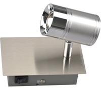 Lampe Solaire Inox Pvc Gris Translucide Port?E 2-6m L.15xh.28cm