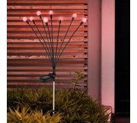 Lampe solaire lampe d'extérieur lampe de jardin RGB lampe décorative à changement de couleur piquet de sol H 70 cm