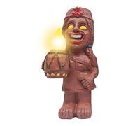 Lampe solaire jardin statue hawaïenne | ornements de jardin hawaïens décorations de pelouse, décorations de torche mignonnes figurines d'intérieur