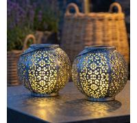 Lampe Solaire Lampe Extérieur Lampe de Balcon Table Boule Oriental LED 2x