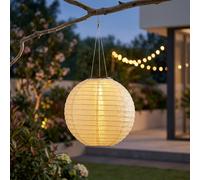 Lampe Solaire Lampion LED Suspension Luminaire de Jardin Sable D 30 CM