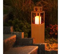Lanterne solaire pour l'extérieur Lampe solaire décorative à LED Lanternes solaires de jardin pour l'extérieur, effet feu, suspension, bougie LED 1200K, LxlxH 13x13x50 cm