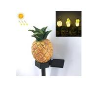 Lampe Solaire LED Ananas - 13 LED Blanc Chaud - Allumage Automatique