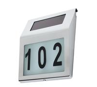 Maclean Lampe solaire LED MCE172 – numéro de maison, acier inoxydable 18×3×20 cm