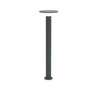 Lampe solaire LED BOLD pour allées, 60 cm (2 W/250 lm, 3000 K, avec détecteur de mouvement, certification IP44, aluminium solaire et USB-C, blanc chaud, montage avec vis ou piquet) - gris plombé