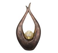 Lampe solaire LED Crackle Bronze clair