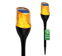 Lampe solaire LED de jardin IGNIS, effet flamme, à brancher, pour extérieur