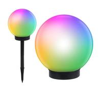 GreenBlue Lampe solaire LED extérieure sphérique 15×15×48 cm éclairage blanc ou couleur