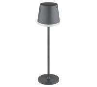 Lampe solaire LED Lampe de table extérieure anthracite Lampe de jardin Lampe de terrasse, métal plastique satiné, batterie protégée contre les éclaboussures, 50Lm blanc chaud, H 41 cm