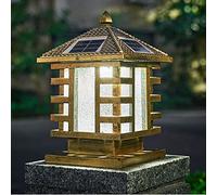 Lampe Solaire LED Moderne à LED, imperméable, avec Verre grainé, 3 Sources Lumineuses réglables, idéal pour Un Jardin, Une Cour ou Un Paysage