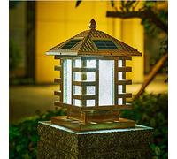 Lampe Solaire LED Moderne à LED, imperméable, avec Verre grainé, 3 Sources Lumineuses réglables, idéal pour Un Jardin, Une Cour ou Un Paysage