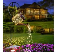 Lampe solaire LED rétro en bronze avec support pour arrosoir peut être utilisée comme lampe d'arrosage ou comme lampe décorative