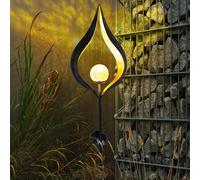 Lampe solaire LED design, éclairage extérieur décoratif, lampe à brancher, design flamme, Globo 33467