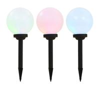 Lampe solaire LED sphérique - vidaXL - 3 pcs - 20 cm - RVB - Énergie solaire