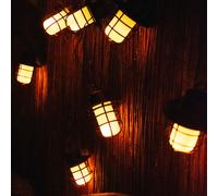 Lampe Solaire Lichterkette D'Extérieur 10x Lanternes de Balcon Feu Effet LED