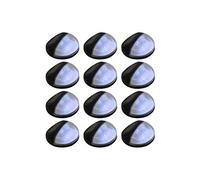 vidaXL Lampe murale solaire LED d'extérieur ronde noire – 24 pièces