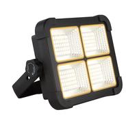 Lampe solaire noire Projecteur Lampe d'extérieur résistant aux intempéries Lampe d'atelier à intensité variable, pied en verre, 1x LED 15W 1000lm 4000K blanc neutre, LxlxH 18,5x5,5x14,5 cm