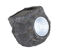 Lampe solaire pierre Lampe d'extérieur aspect pierre grise Décoration de jardin pierre solaire, LED blanc neutre, LxlxH 7,8x7x5,9 cm