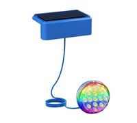 Lampe solaire piscine - LED étanche IP68, 7 couleurs, télécommande - Autonomie 6-12 h - 0 électricité