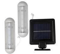 Lampe solaire pour abri de jardin avec cordon de tirage, panneaux solaires LED à double lampe pour abris de jardin, couloir, serre