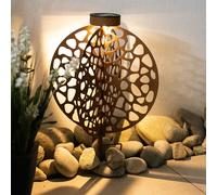 Lampe solaire pour décoration extérieure Lampe solaire LED Lampe de jardin Décoration de jardin Rouille, effet de lumière avec piquet de sol, 1x LED 3000K, LxH 30x41 cm