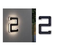 Lampe solaire pour numéro de maison - PAULMANN - 79843 - LED intégrée - Noir
