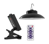 Lampe solaire pour parasol avec télécommande, étanche, à énergie solaire, à clipser, lampe LED rechargeable pour terrasse, camping, randonnée, jardin, décoration de fête