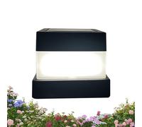 Lampe solaire pour poteau | Lanterne carrée imperméable à énergie solaire pour allée, jardin, balcon, piscine, paysage, allée, camping, portail de route