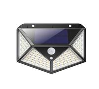 Lampe solaire rechargeable 100 LED avec capteur de mouvement - MEDIA WAVE STORE - Noir - Extérieur
