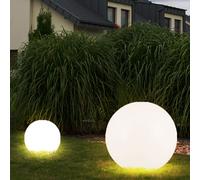 Lampe Solaire Sphérique Ampoule à Enficher Pointe LED Boule Blanc Jardin 2er Set